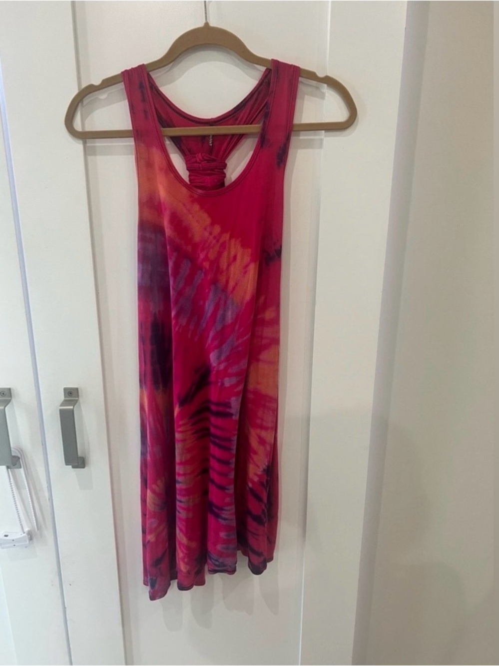 Pink Tie-Dye Tank Dress